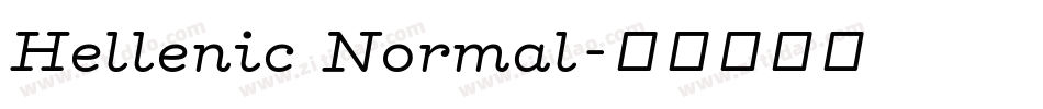 Hellenic Normal字体转换